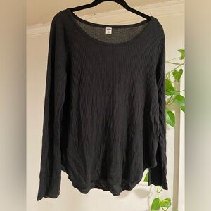Old Navy Black Ribbed Knit Top